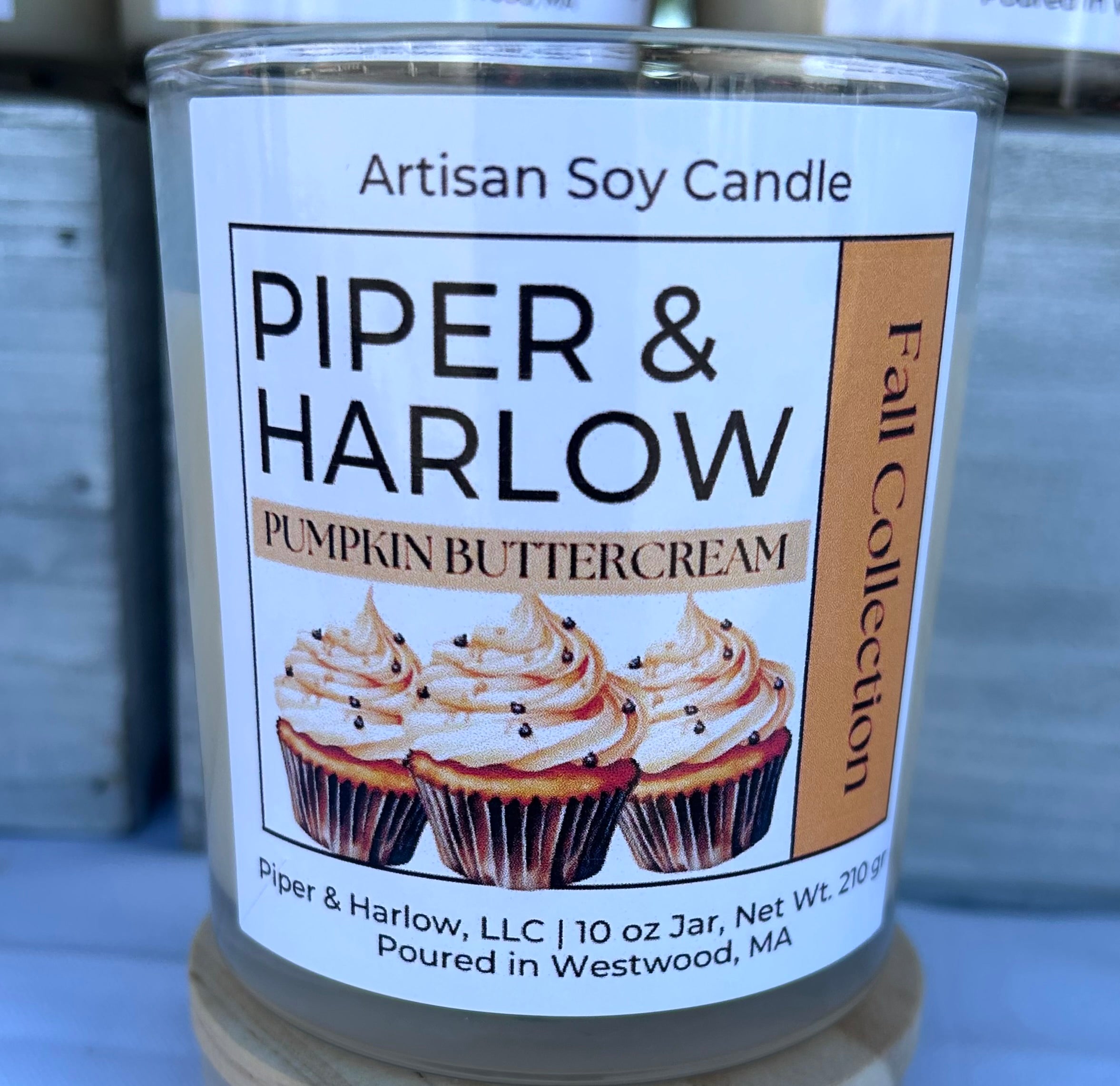 Pumpkin Buttercream Soy Candle with wood wick
