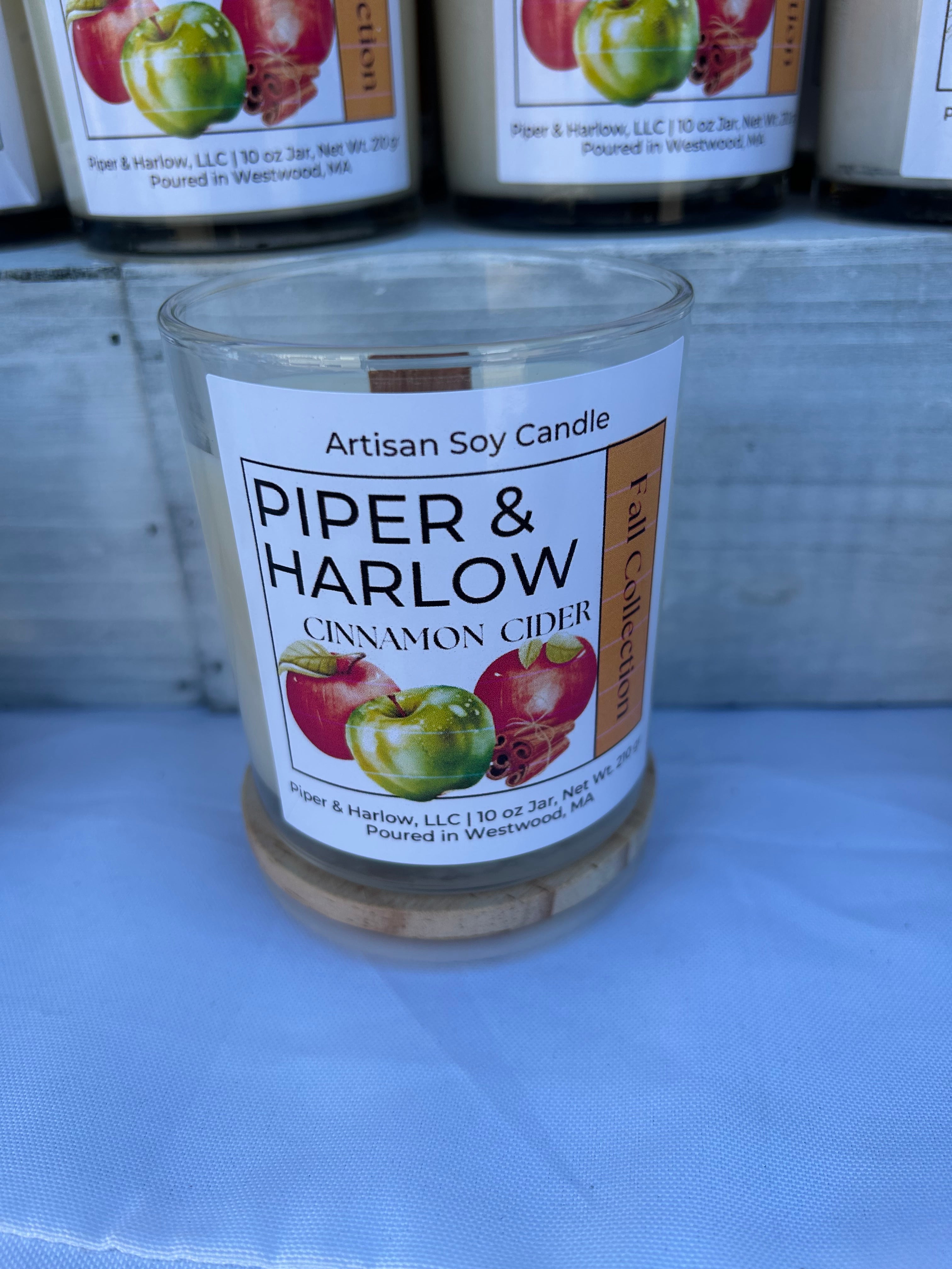 Cinnamon Cider ( Apple ) Soy Candle with Wood Wick