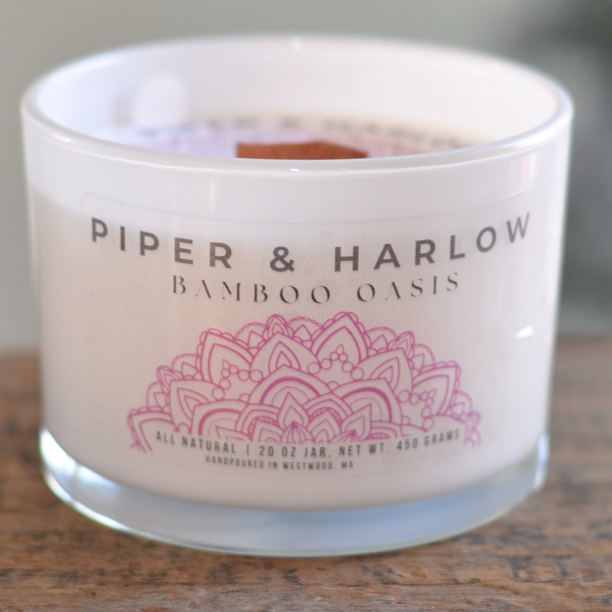 Bamboo Oasis Soy Candle: large epitome jar
