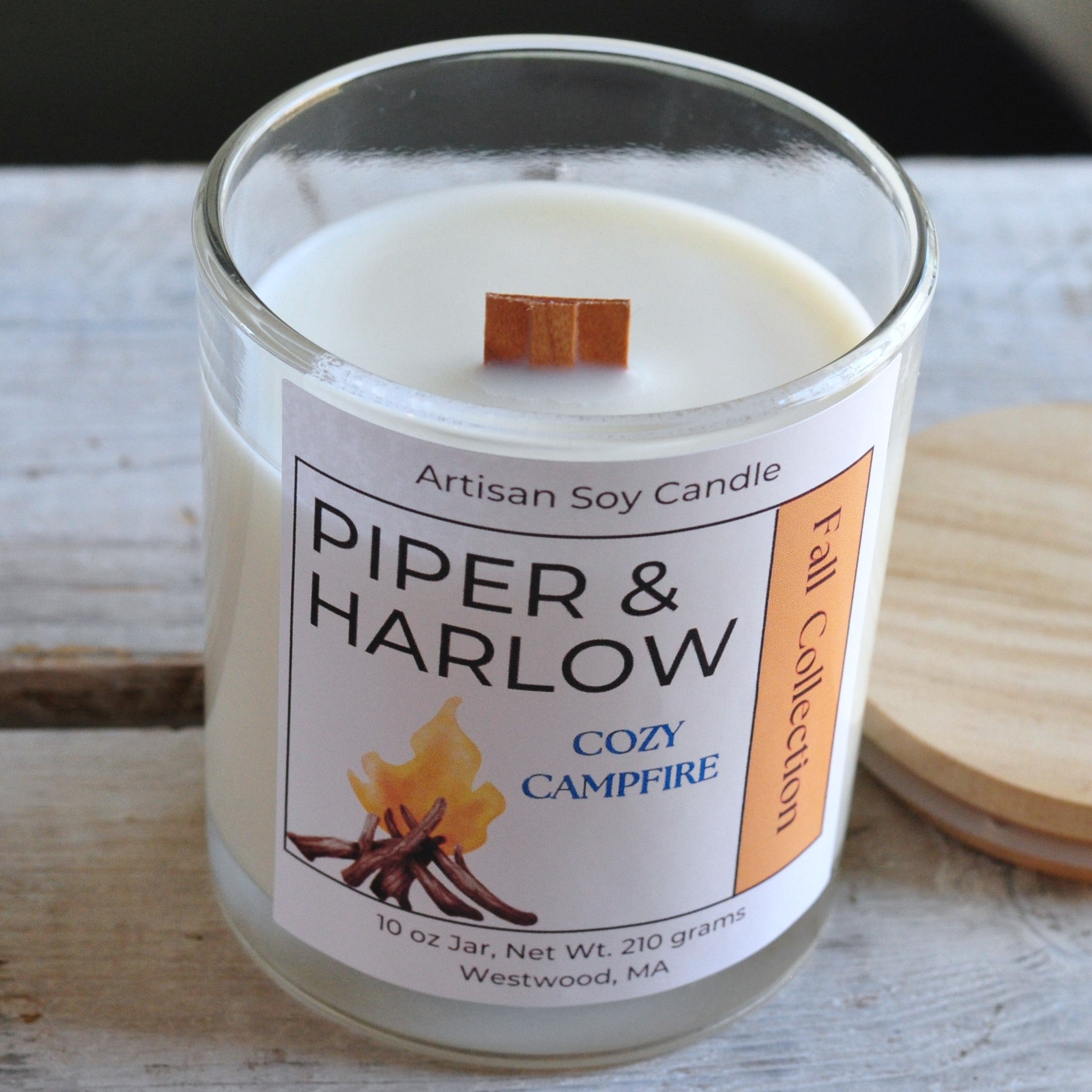 Cozy Campfire Soy Candle with Wood Wick