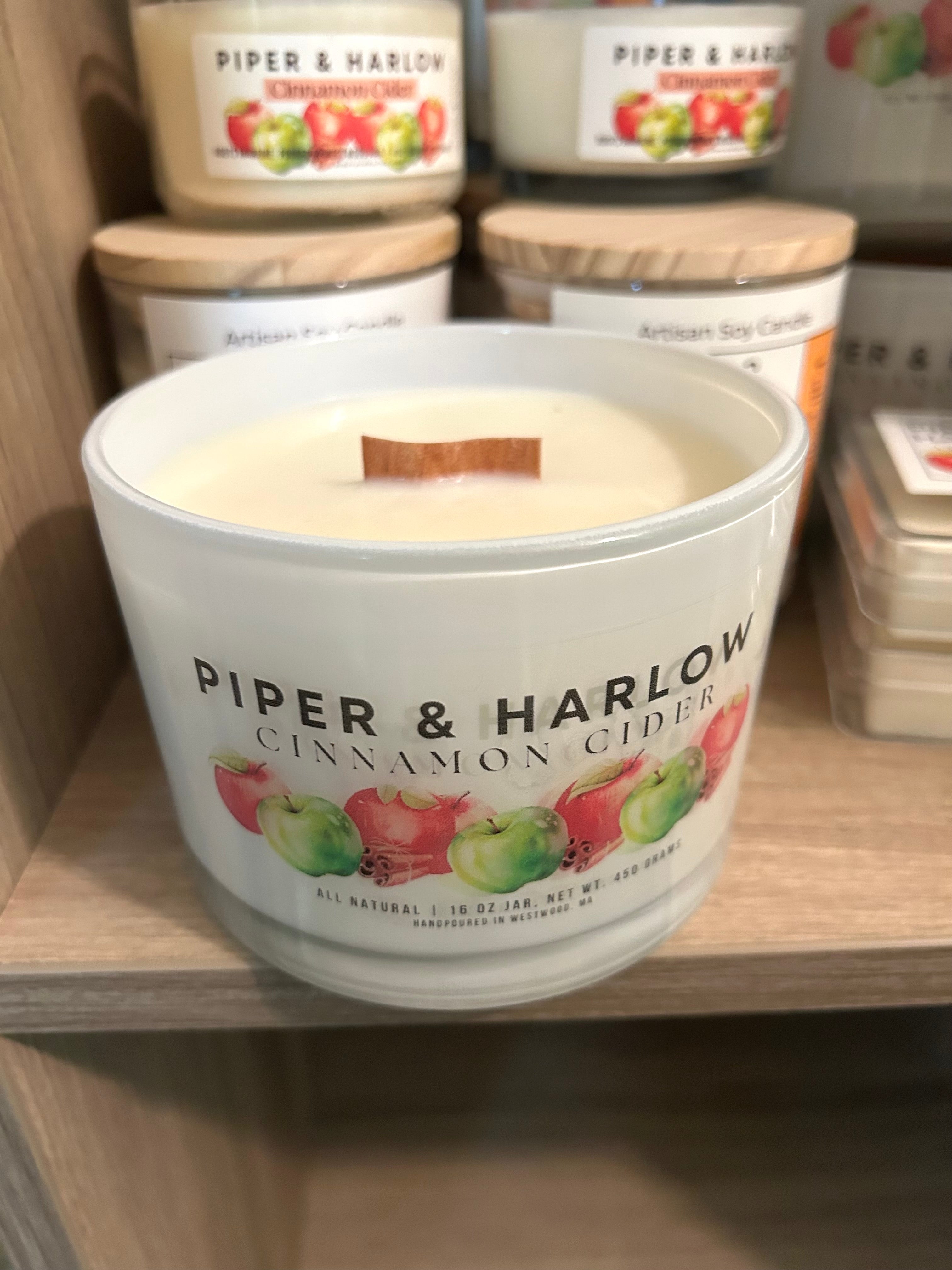 Cinnamon Cider large soy candle with s-wick