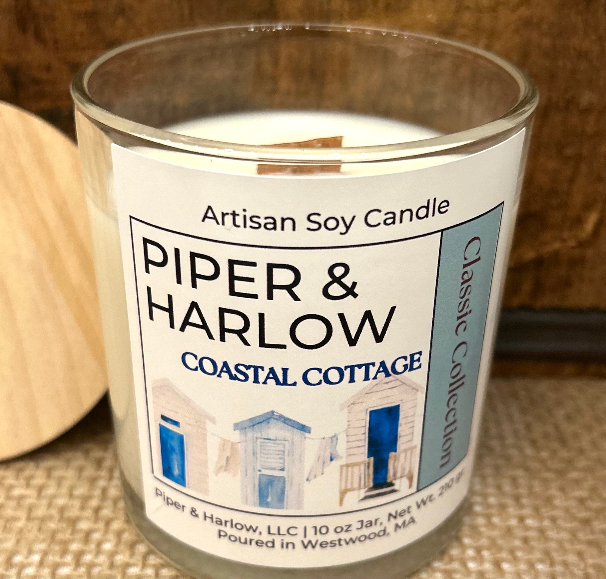 Coastal Cottage wood wick candle