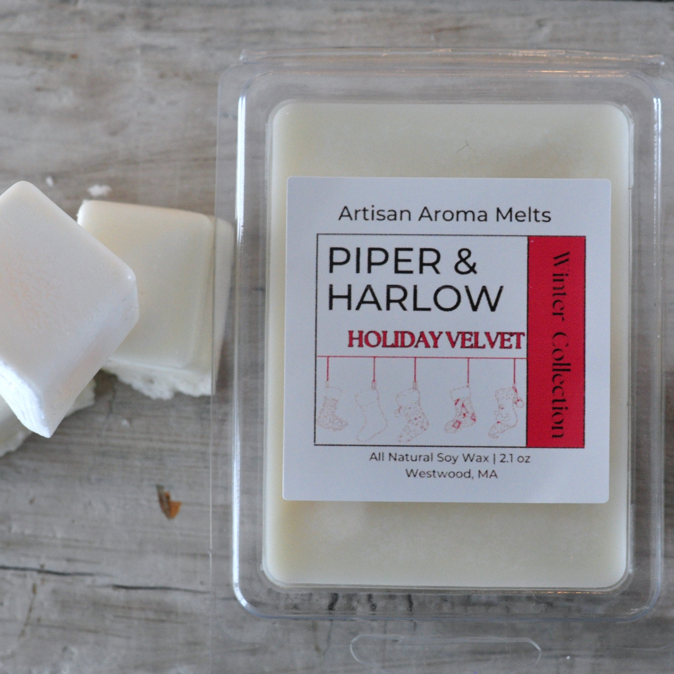 Holiday Velvet scented aroma melts in package of six cubes