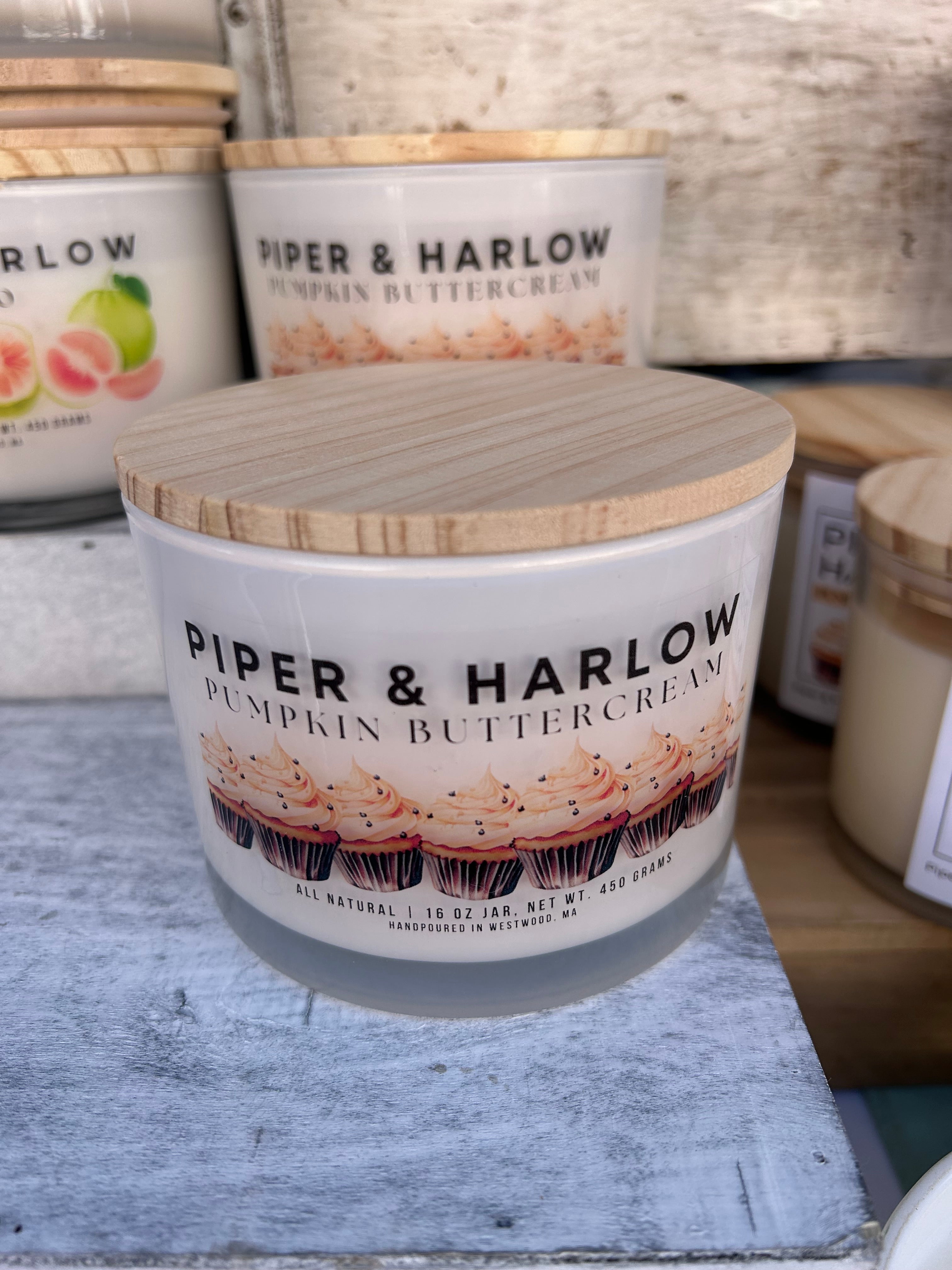 Pumpkin Buttercream large soy candle with s-wick